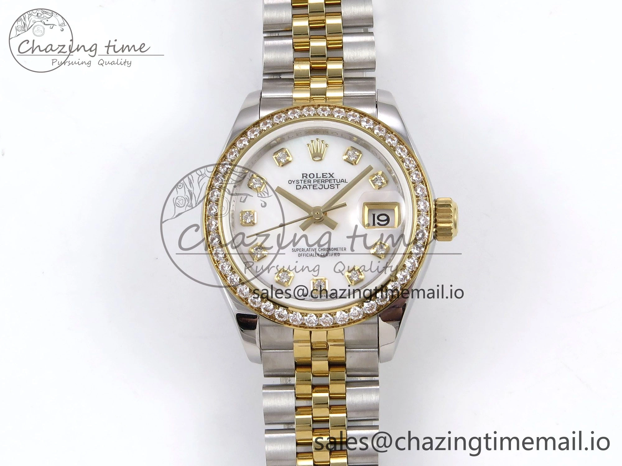 DateJust 28MM 279383RBR SS YG GMF 1:1 Best Edition 904L Steel White MOP Diamonds Dial on Jubilee Bracelet A2671