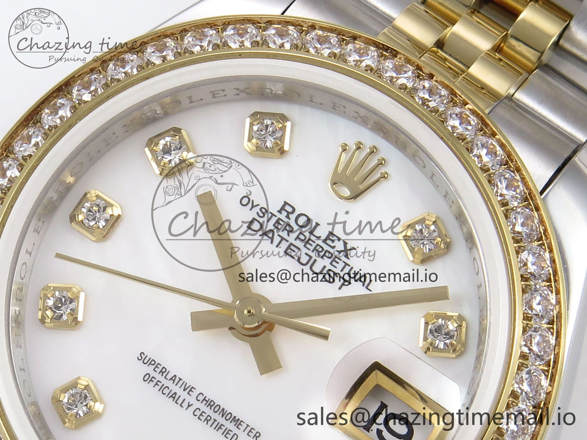 DateJust 28MM 279383RBR SS YG GMF 1:1 Best Edition 904L Steel White MOP Diamonds Dial on Jubilee Bracelet A2671