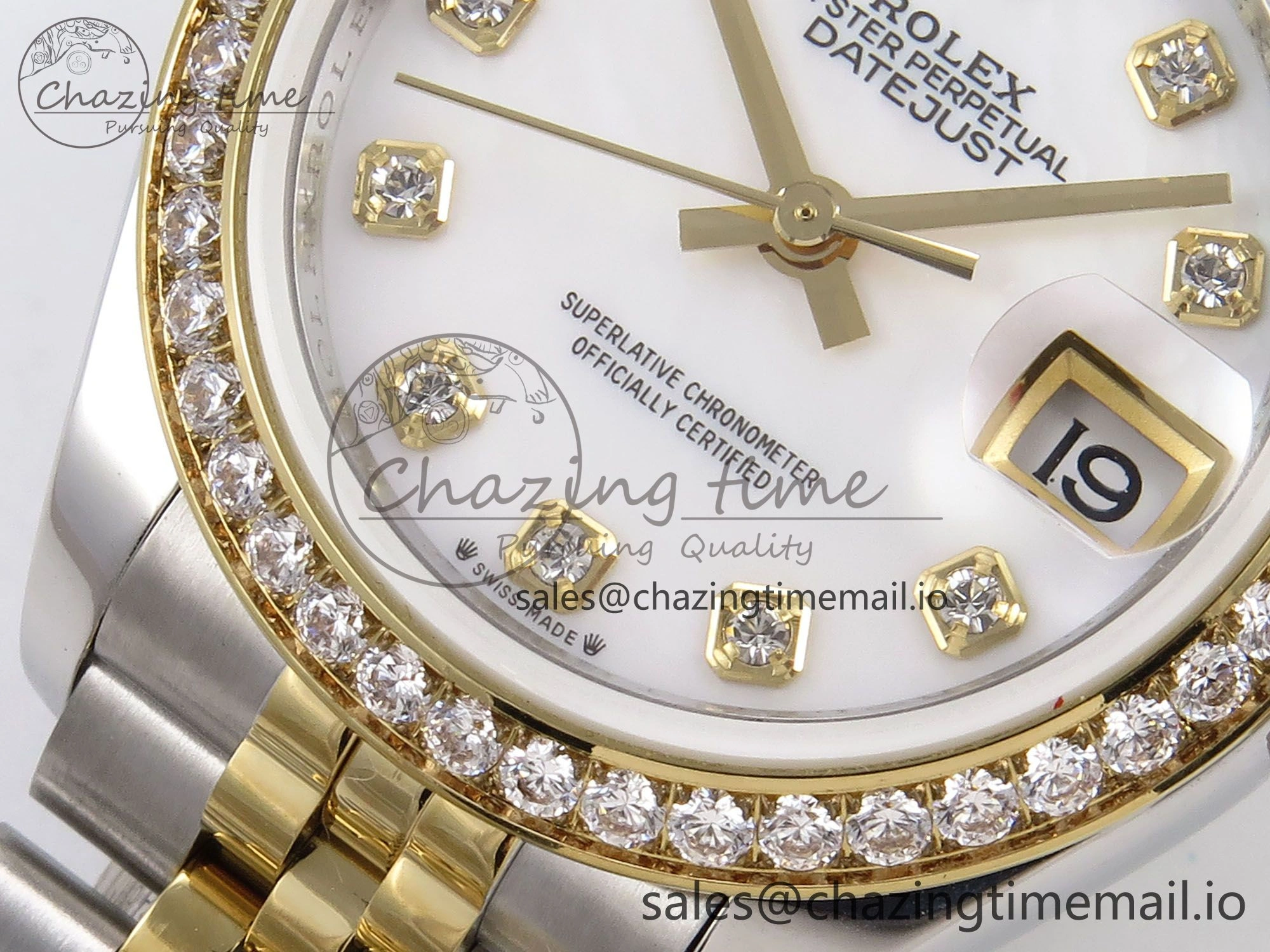 DateJust 28MM 279383RBR SS YG GMF 1:1 Best Edition 904L Steel White MOP Diamonds Dial on Jubilee Bracelet A2671