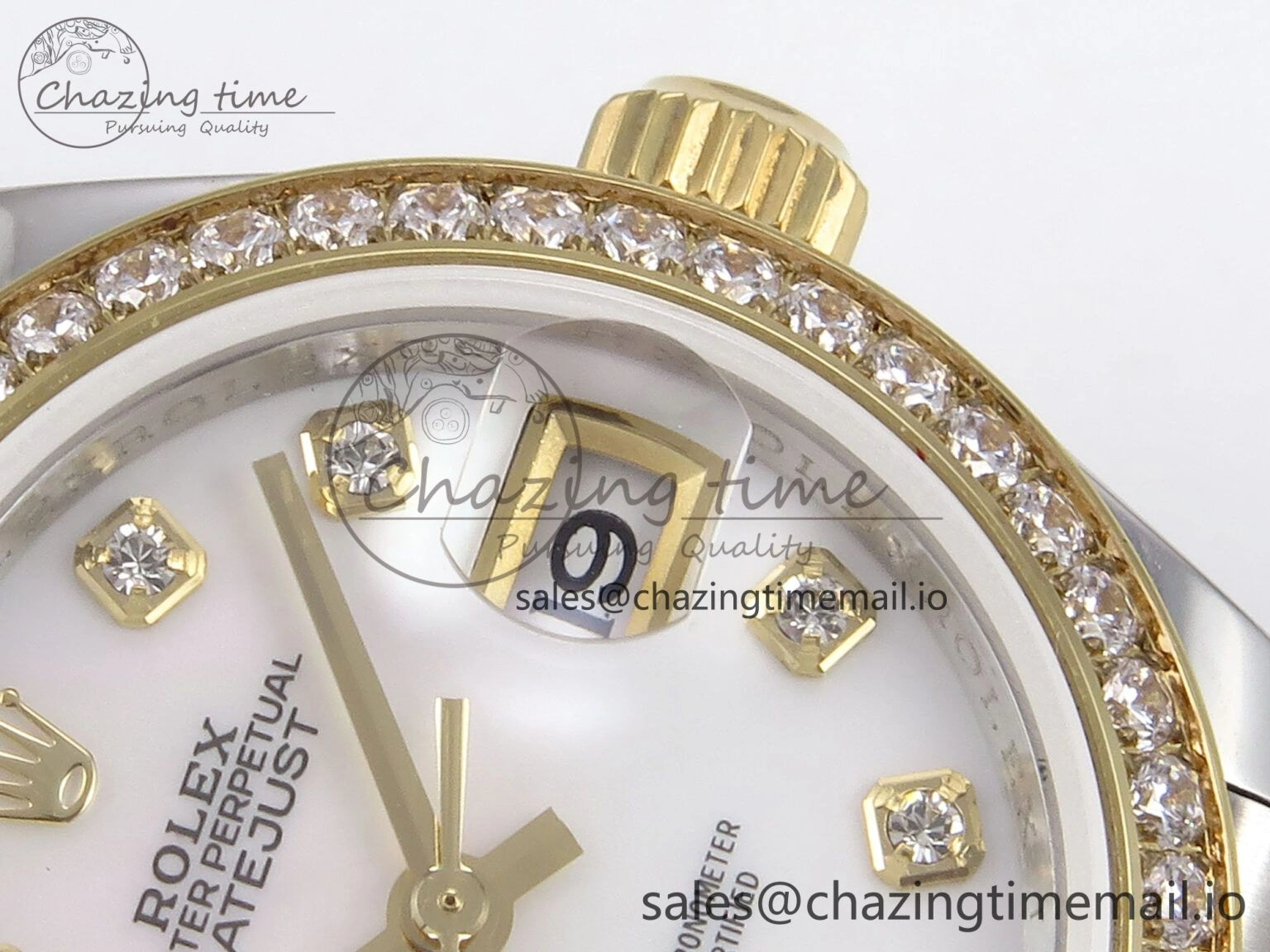 DateJust 28MM 279383RBR SS YG GMF 1:1 Best Edition 904L Steel White MOP Diamonds Dial on Jubilee Bracelet A2671