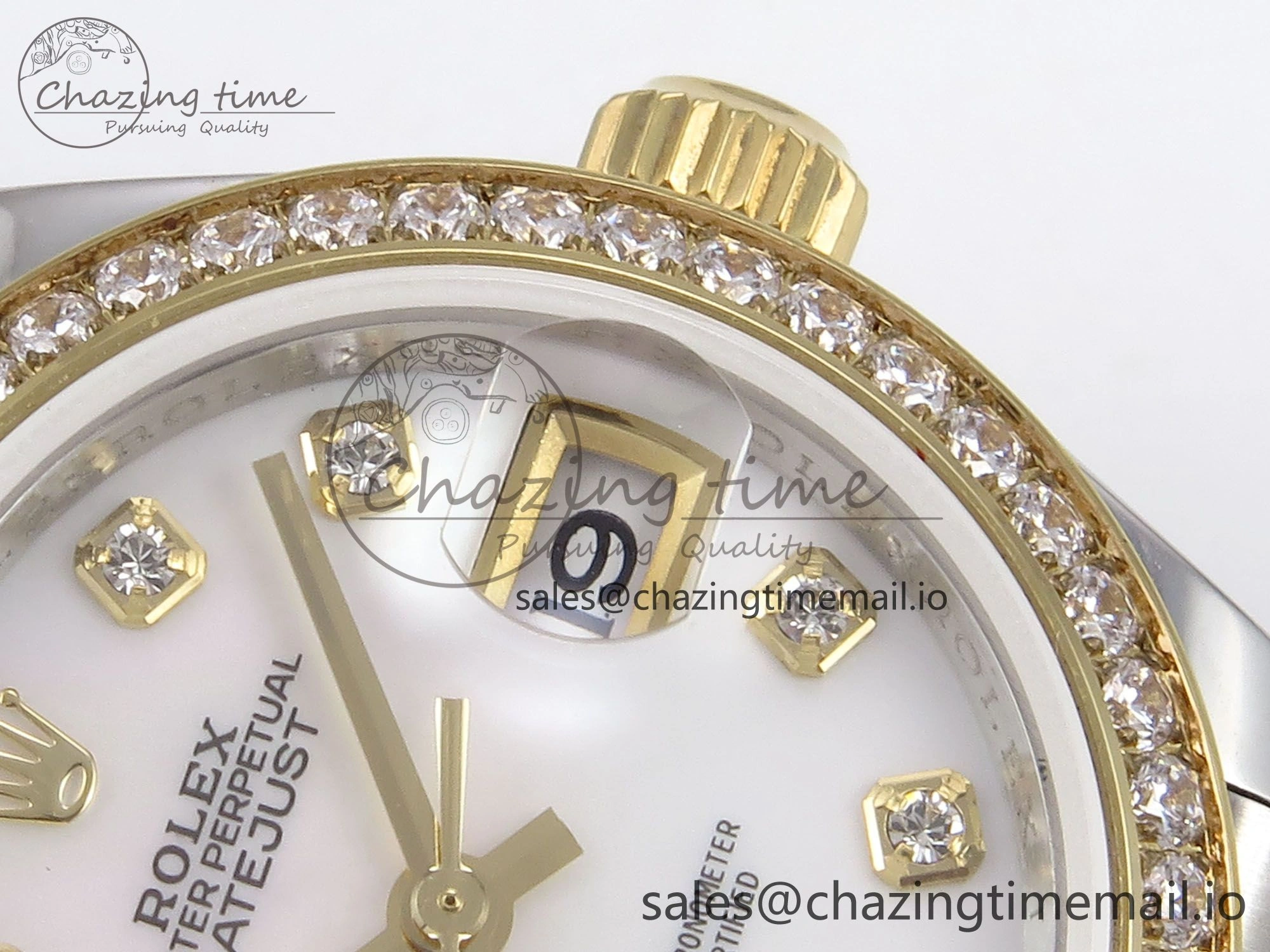 DateJust 28MM 279383RBR SS YG GMF 1:1 Best Edition 904L Steel White MOP Diamonds Dial on Jubilee Bracelet A2671