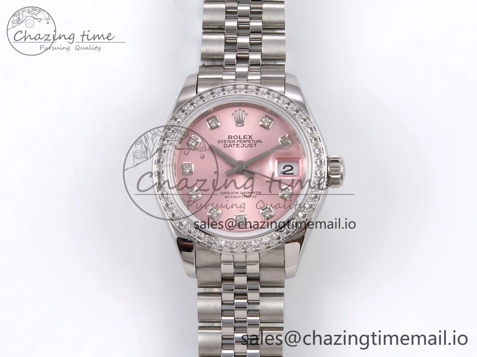 DateJust 28MM 279384RBR SS GMF 1:1 Best Edition 904L Steel Pink Diamonds Dial on Jubilee Bracelet A2671