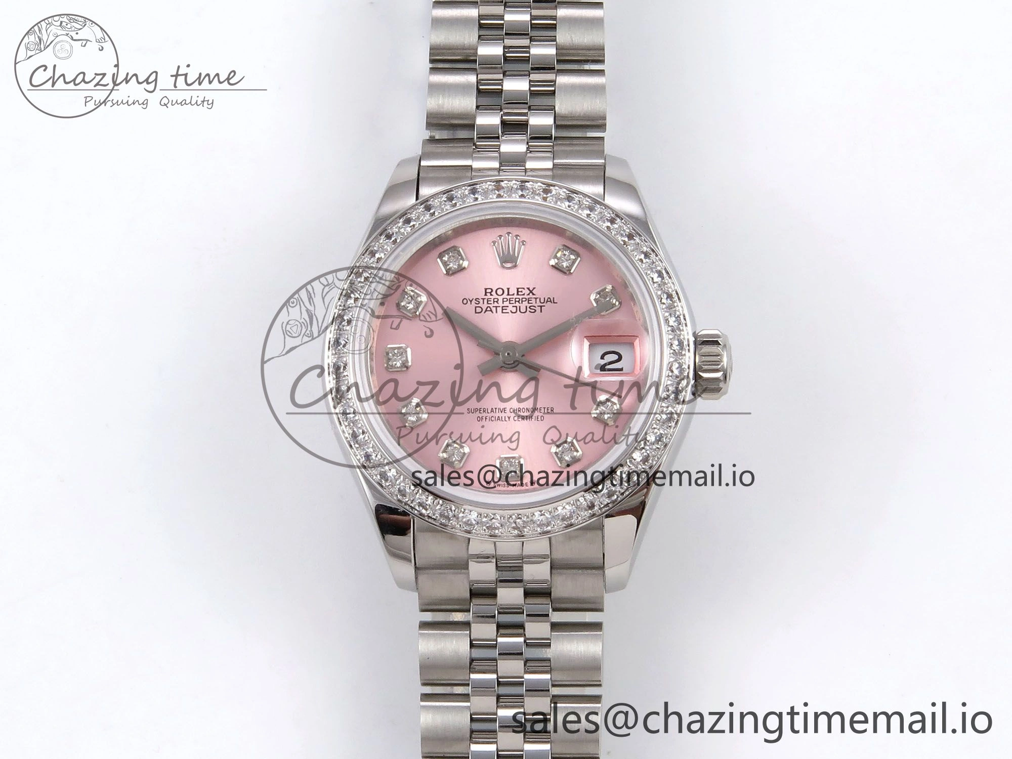 DateJust 28MM 279384RBR SS GMF 1:1 Best Edition 904L Steel Pink Diamonds Dial on Jubilee Bracelet A2671