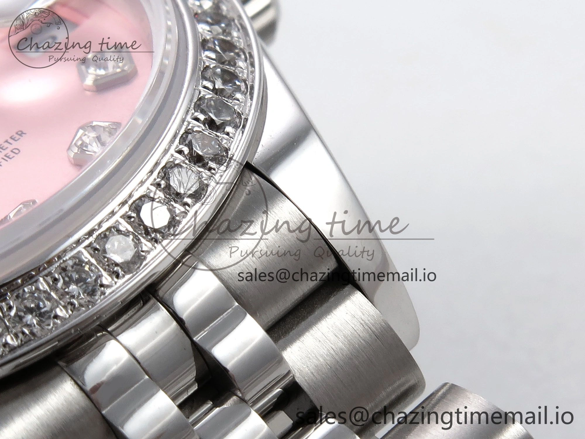 DateJust 28MM 279384RBR SS GMF 1:1 Best Edition 904L Steel Pink Diamonds Dial on Jubilee Bracelet A2671