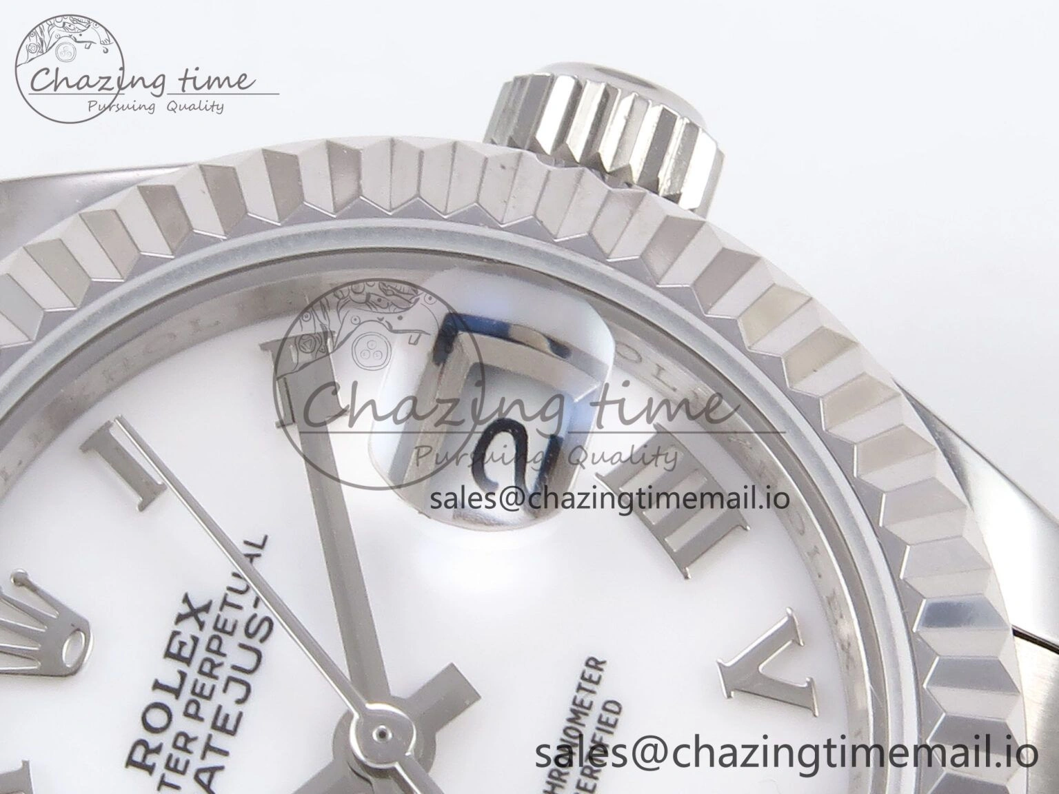 DateJust 28MM SS GMF 1:1 Best Edition 904L Steel White Roman Dial on Jubilee Bracelet A2671