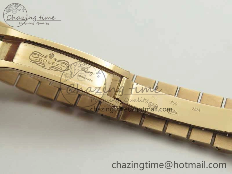 DateJust 28mm RG BP Maker Best Edition Brown Roman Dial Fluted Bezel On RG Bracelet ETA2671