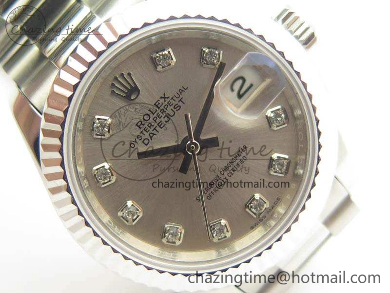 DateJust 28mm SS BP Maker Best Edition Silver Diam Dial On SS Bracelet ETA2671