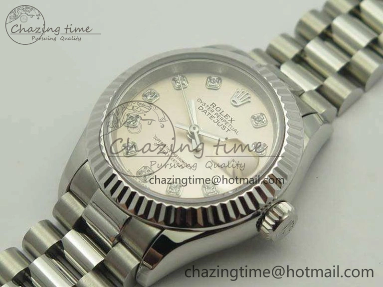 DateJust 28mm SS BP Maker Best Edition Silver Diam Dial On SS Bracelet ETA2671