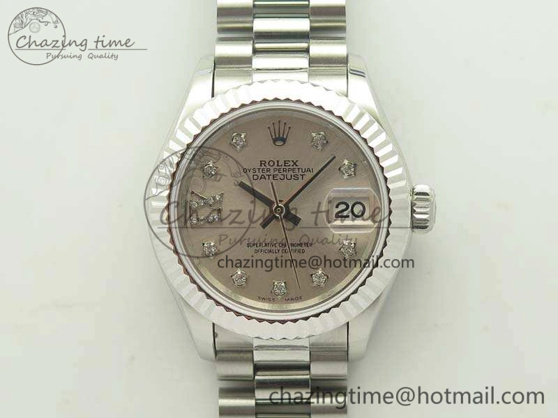 DateJust 28mm SS BP Maker Best Edition Silver Diam XL Dial On SS Bracelet ETA2671