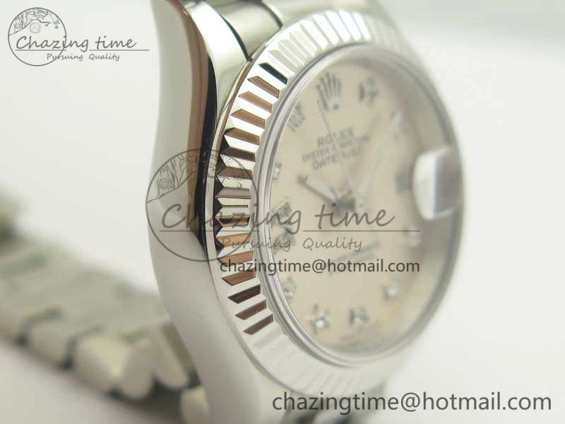 DateJust 28mm SS BP Maker Best Edition Silver Diam XL Dial On SS Bracelet ETA2671