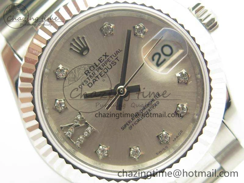 DateJust 28mm SS BP Maker Best Edition Silver Diam XL Dial On SS Bracelet ETA2671