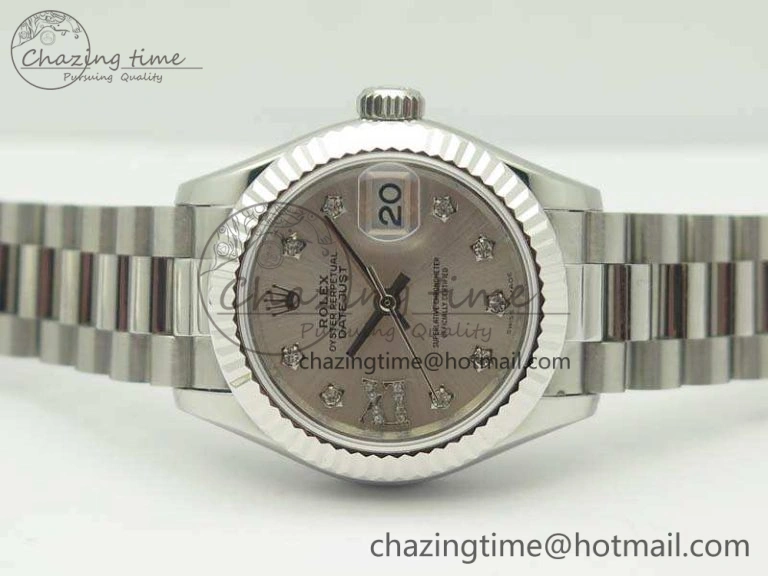 DateJust 28mm SS BP Maker Best Edition Silver Diam XL Dial On SS Bracelet ETA2671