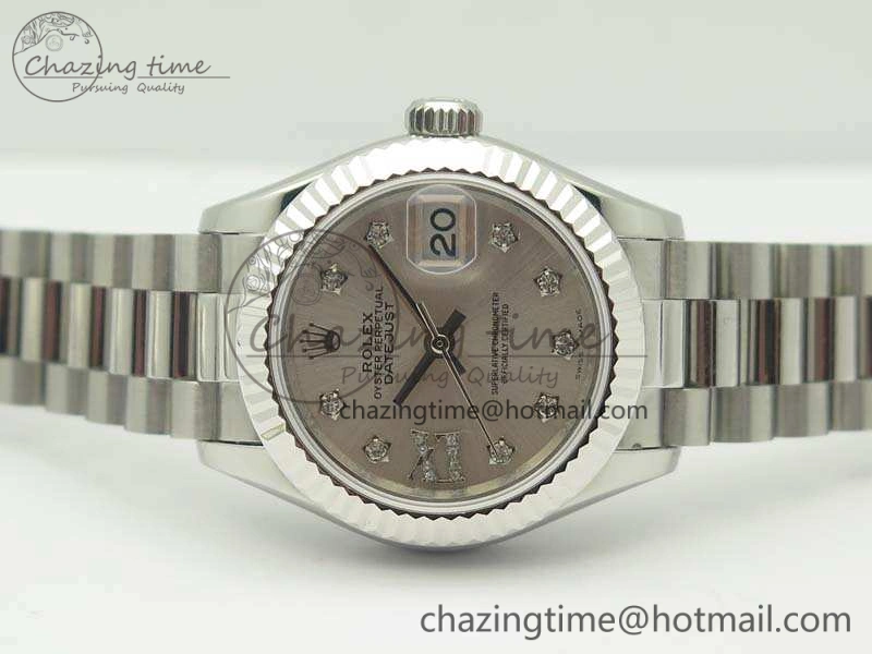 DateJust 28mm SS BP Maker Best Edition Silver Diam XL Dial On SS Bracelet ETA2671