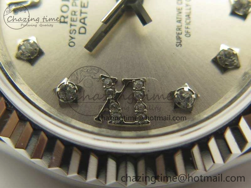 DateJust 28mm SS BP Maker Best Edition Silver Diam XL Dial On SS Bracelet ETA2671