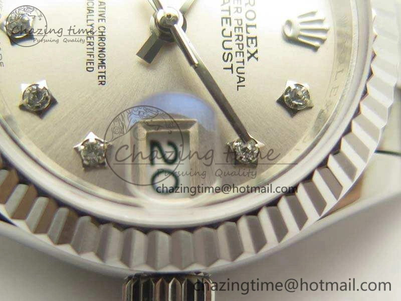 DateJust 28mm SS BP Maker Best Edition Silver Diam XL Dial On SS Bracelet ETA2671