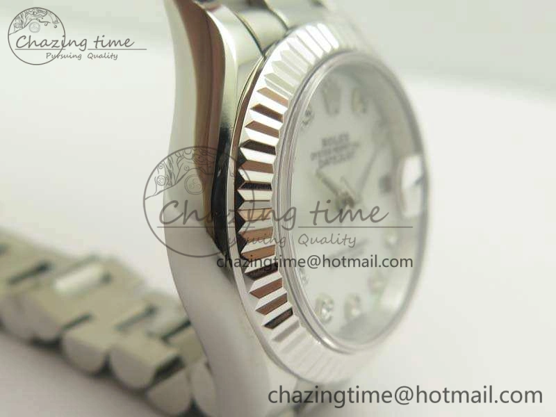 DateJust 28mm SS BP Maker Best Edition White MOP Dial On SS Bracelet ETA2671