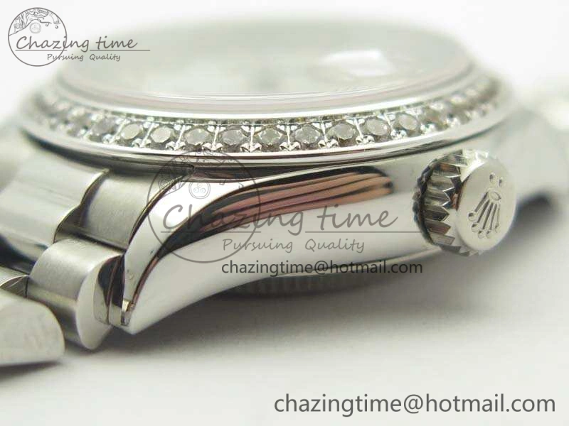 DateJust 28mm SS Diam Bezel BP Maker Best Edition White MOP Dial On SS Bracelet ETA2671