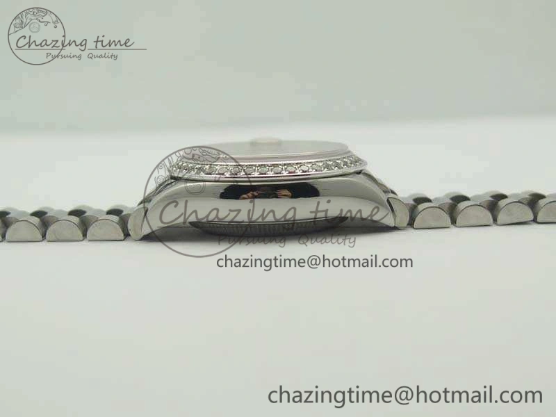 DateJust 28mm SS Diamond Bezel BP Maker Best Edition Silver Dial On SS Bracelet ETA2671