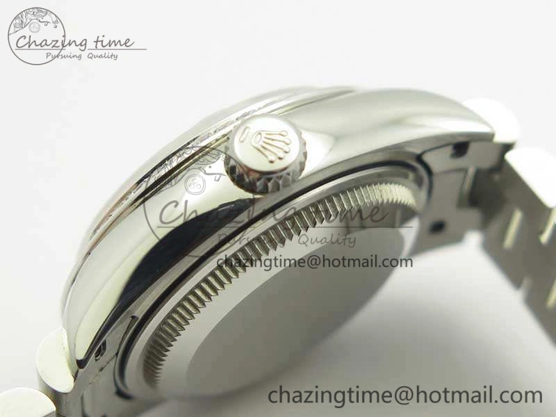 DateJust 28mm SS Diamond Bezel BP Maker Best Edition Silver Diam XL Dial On SS Bracelet ETA2671