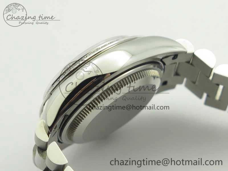 DateJust 28mm SS Diamond Bezel BP Maker Best Edition Silver Diam XL Dial On SS Bracelet ETA2671