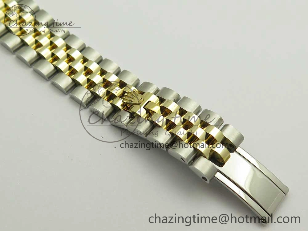 DateJust 28mm Wrapped SS YG Best Edition Gold Dial Crystal Markers on Wrapped SS YG Bracelet ETA2671