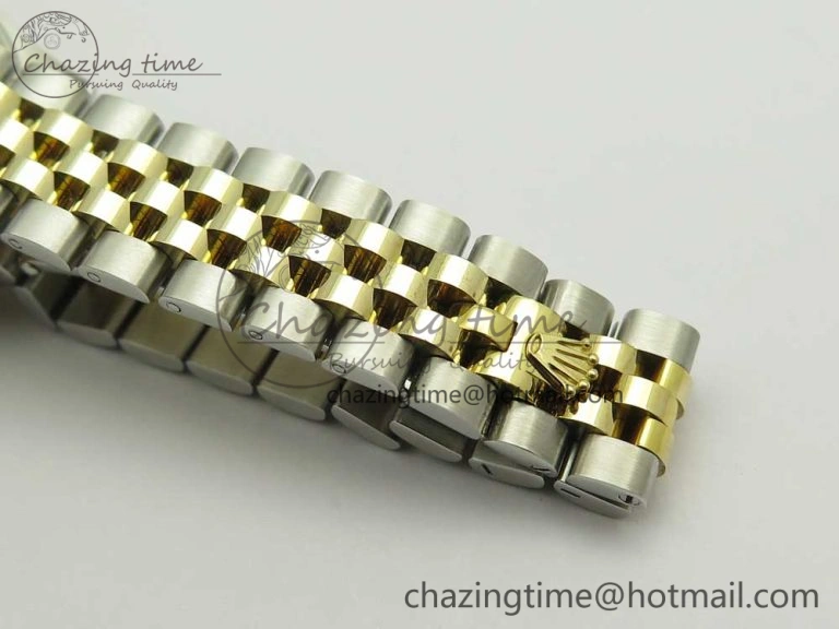 DateJust 28mm Wrapped SS YG Best Edition Gold Dial Crystal Markers on Wrapped SS YG Bracelet ETA2671