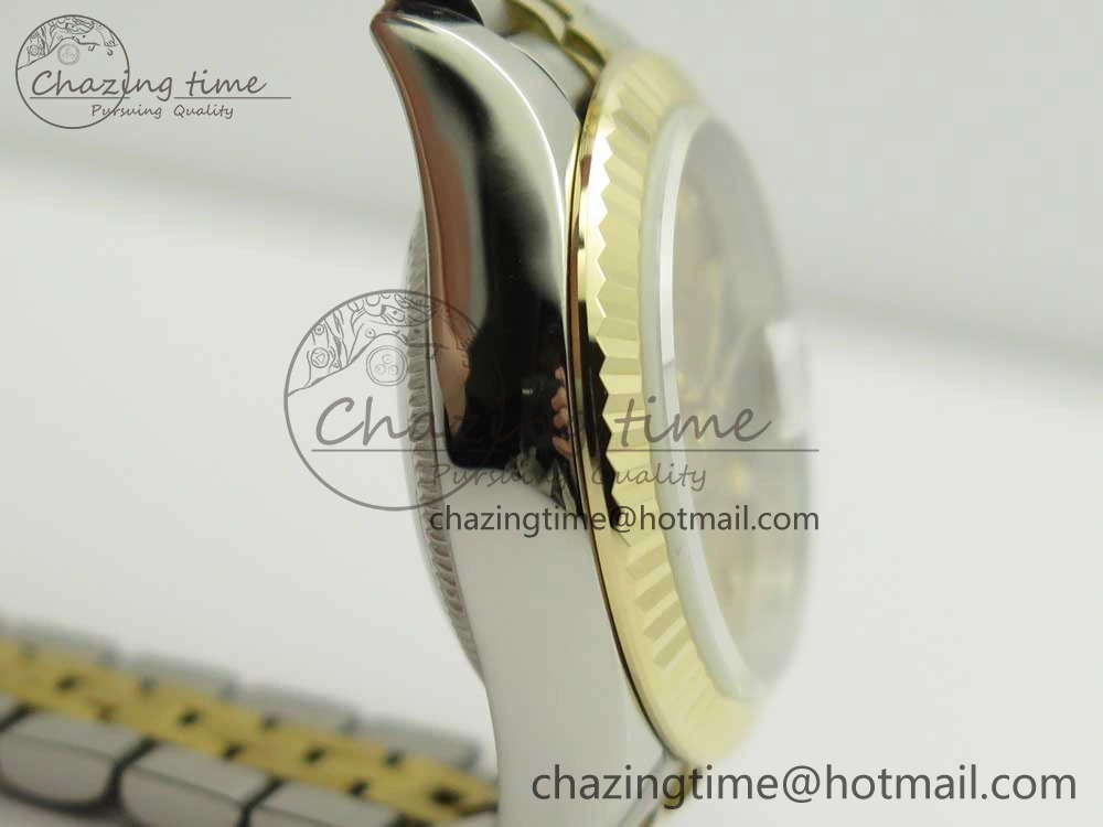 DateJust 28mm Wrapped SS YG Best Edition Gold Dial Crystal Markers on Wrapped SS YG Bracelet ETA2671