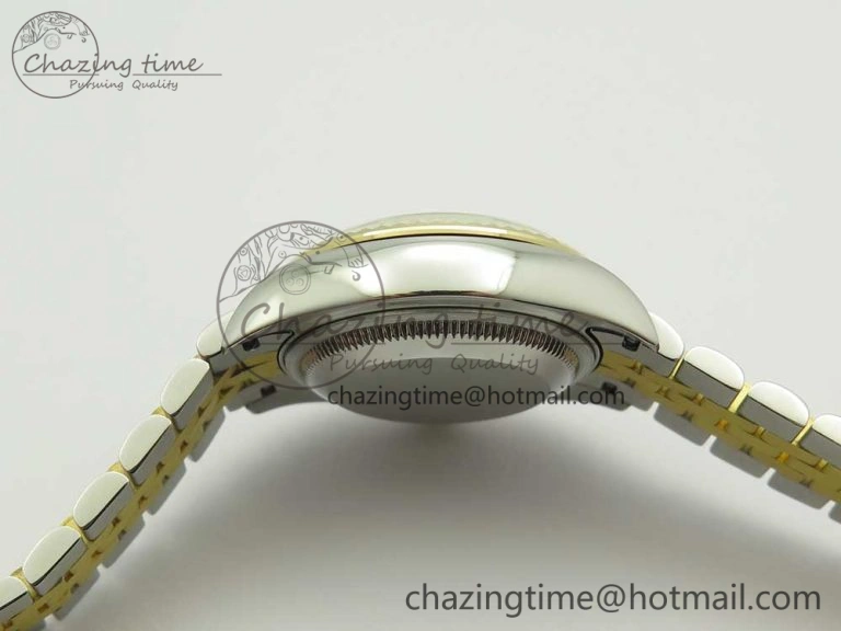 DateJust 28mm Wrapped SS YG Best Edition Gold Dial Crystal Markers on Wrapped SS YG Bracelet ETA2671