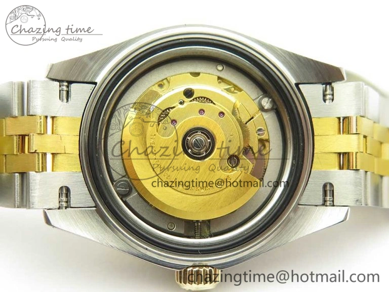 DateJust 28mm Wrapped SS YG Best Edition Gold Dial Crystal Markers on Wrapped SS YG Bracelet ETA2671