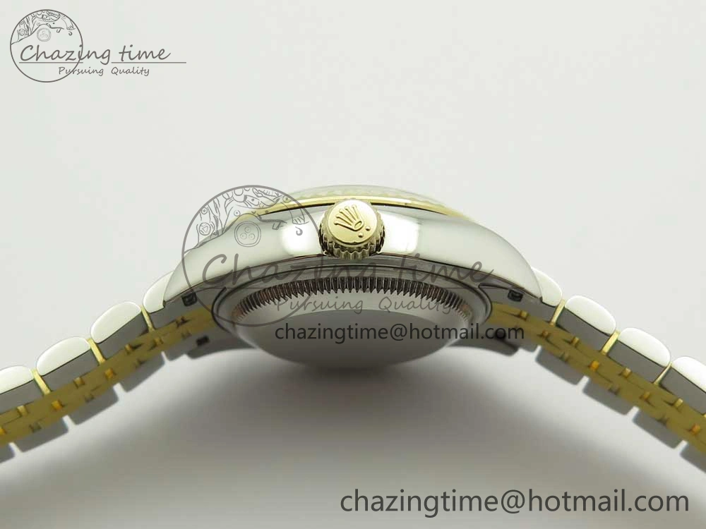 DateJust 28mm Wrapped SS YG Best Edition Gold Dial Sticks Markers on Wrapped SS YG Bracelet ETA2671