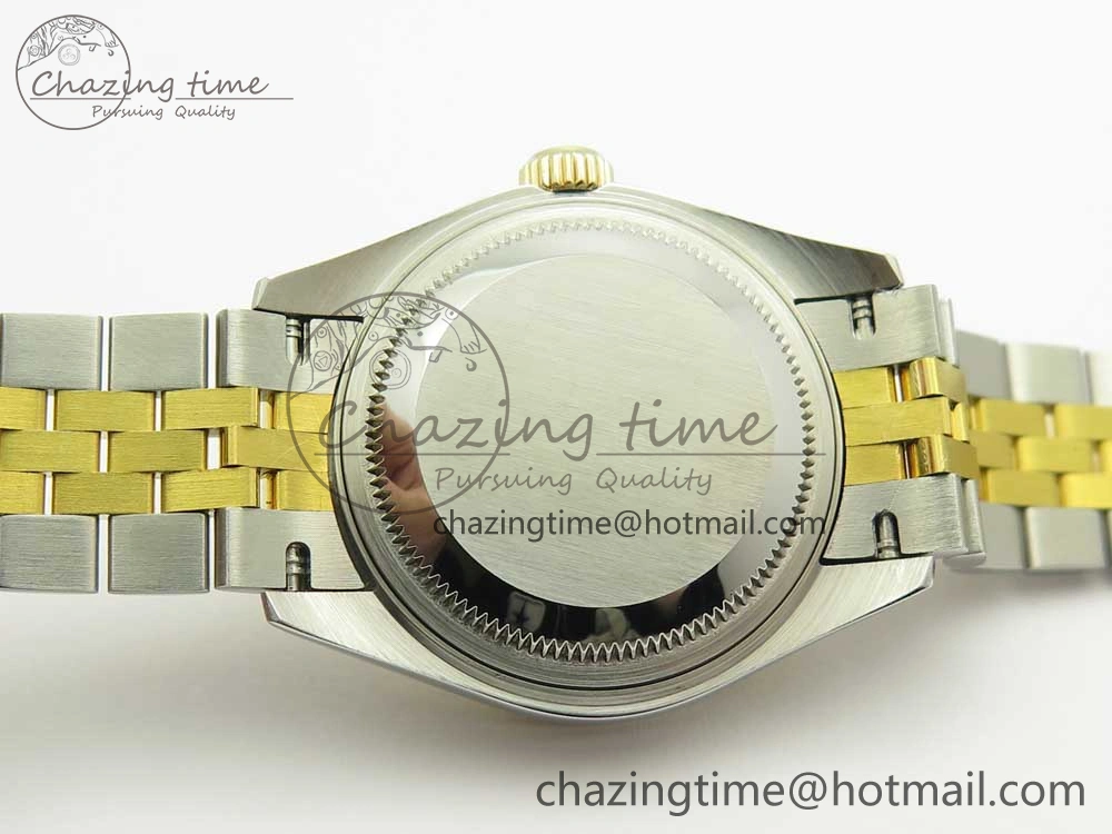 DateJust 28mm Wrapped SS YG Best Edition Gold Dial Sticks Markers on Wrapped SS YG Bracelet ETA2671