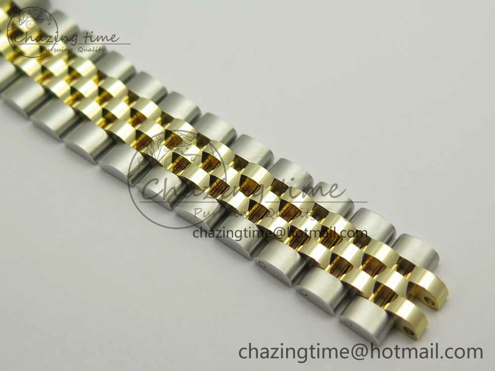 DateJust 28mm Wrapped SS YG Best Edition Gold Dial Sticks Markers on Wrapped SS YG Bracelet ETA2671