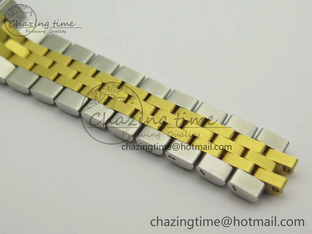 DateJust 28mm Wrapped SS YG Best Edition Gold Dial Sticks Markers on Wrapped SS YG Bracelet ETA2671