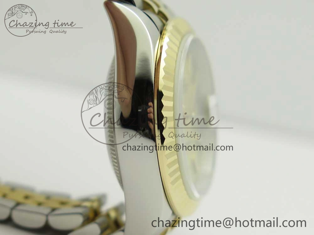 DateJust 28mm Wrapped SS YG Best Edition Gold Dial Sticks Markers on Wrapped SS YG Bracelet ETA2671