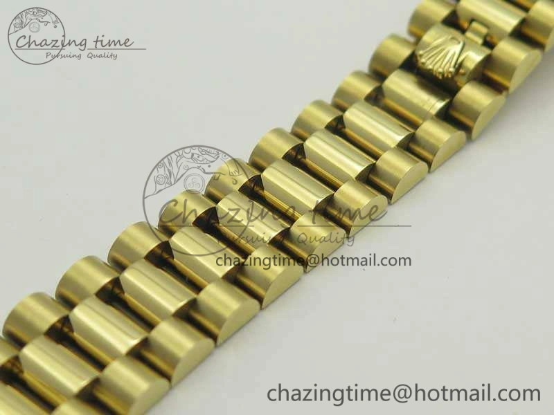 DateJust 28mm YG BP Maker Best Edition Silver Diam Dial Fluted Bezel On YG Bracelet ETA2671