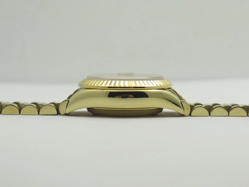 DateJust 28mm YG BP Maker Best Edition Silver Diam Dial Fluted Bezel On YG Bracelet ETA2671