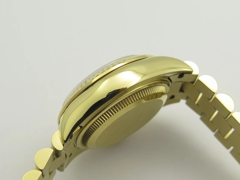 DateJust 28mm YG BP Maker Best Edition Silver Diam Dial Fluted Bezel On YG Bracelet ETA2671