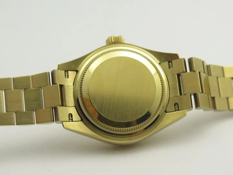 DateJust 28mm YG BP Maker Best Edition Silver Diam Dial Fluted Bezel On YG Bracelet ETA2671