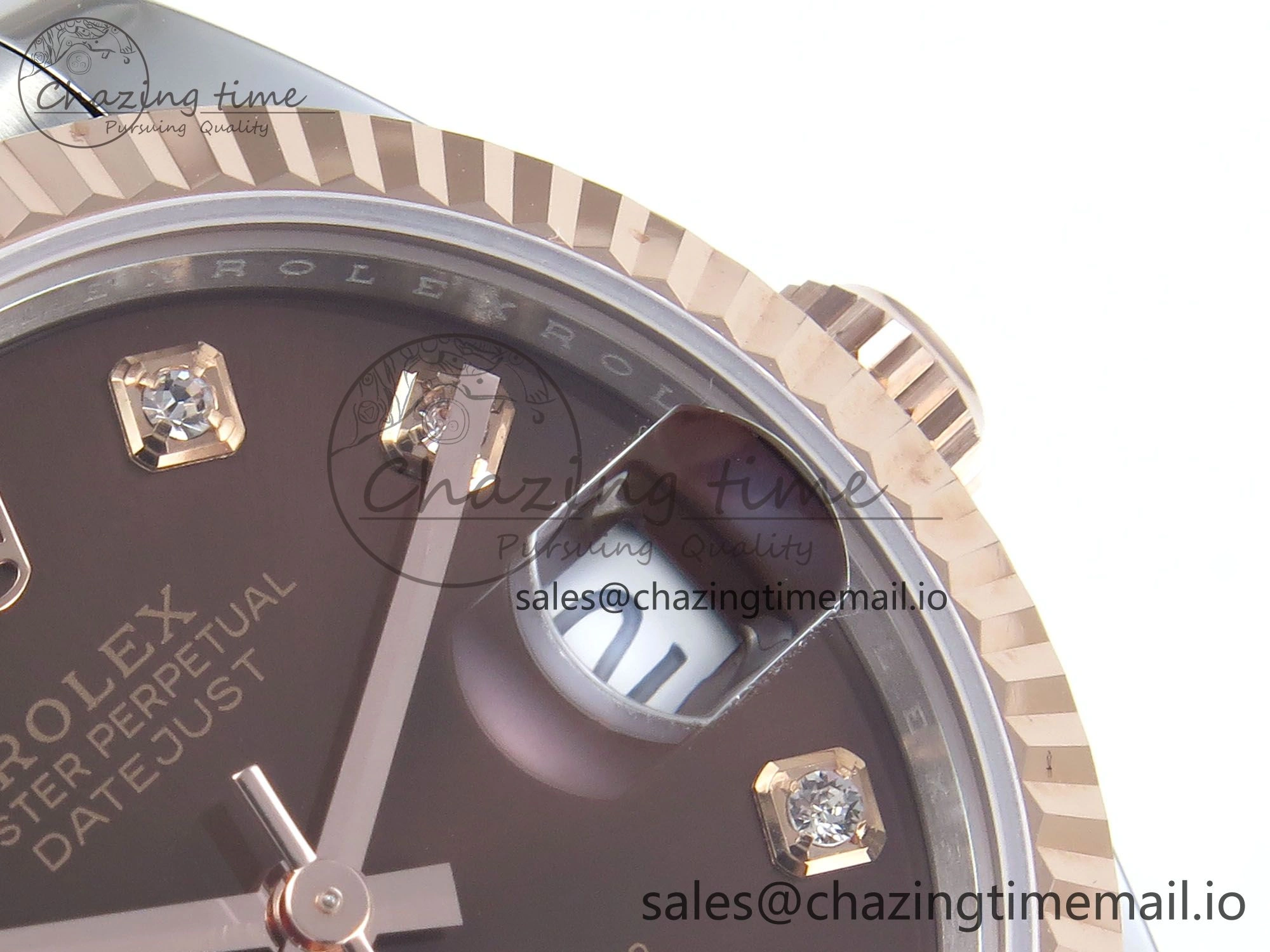 DateJust 31 278271 ARF 1:1 Best Edition 904L Steel Brown Diamonds Dial on SS RG Jubilee Bracelet ETA 2688
