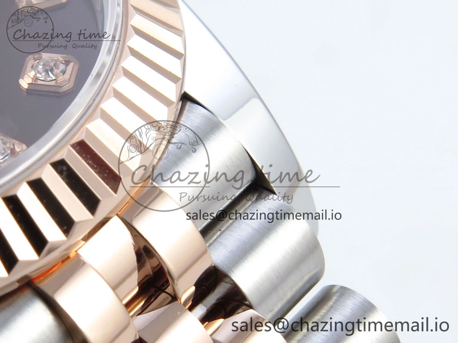 DateJust 31 278271 ARF 1:1 Best Edition 904L Steel Brown Diamonds Dial on SS RG Jubilee Bracelet ETA 2688