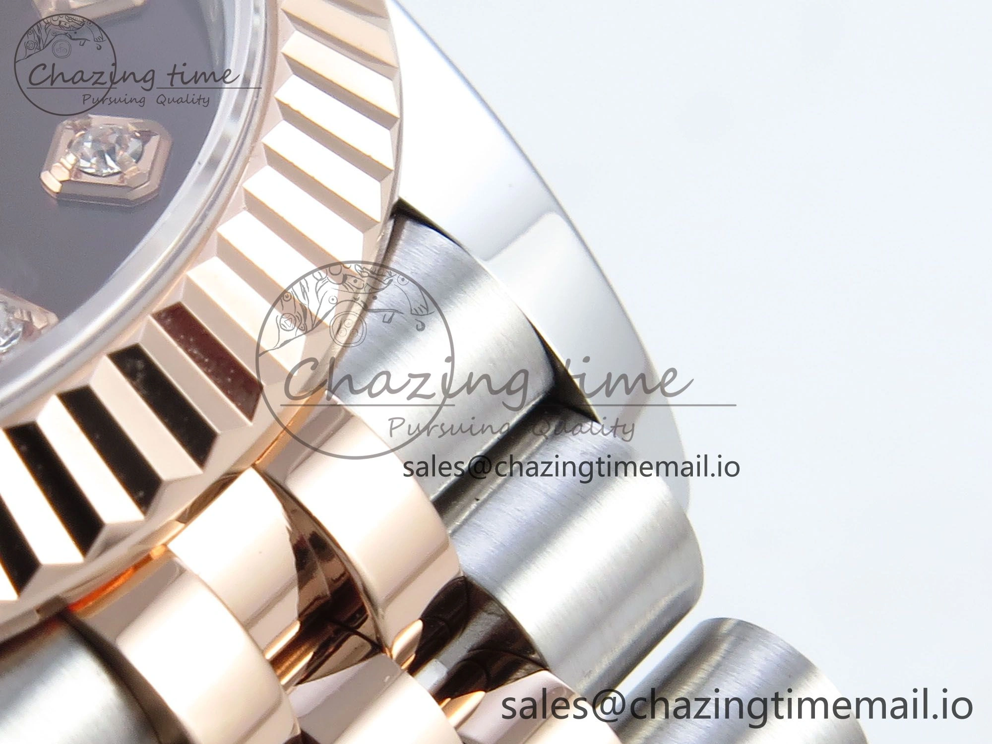 DateJust 31 278271 ARF 1:1 Best Edition 904L Steel Brown Diamonds Dial on SS RG Jubilee Bracelet ETA 2688