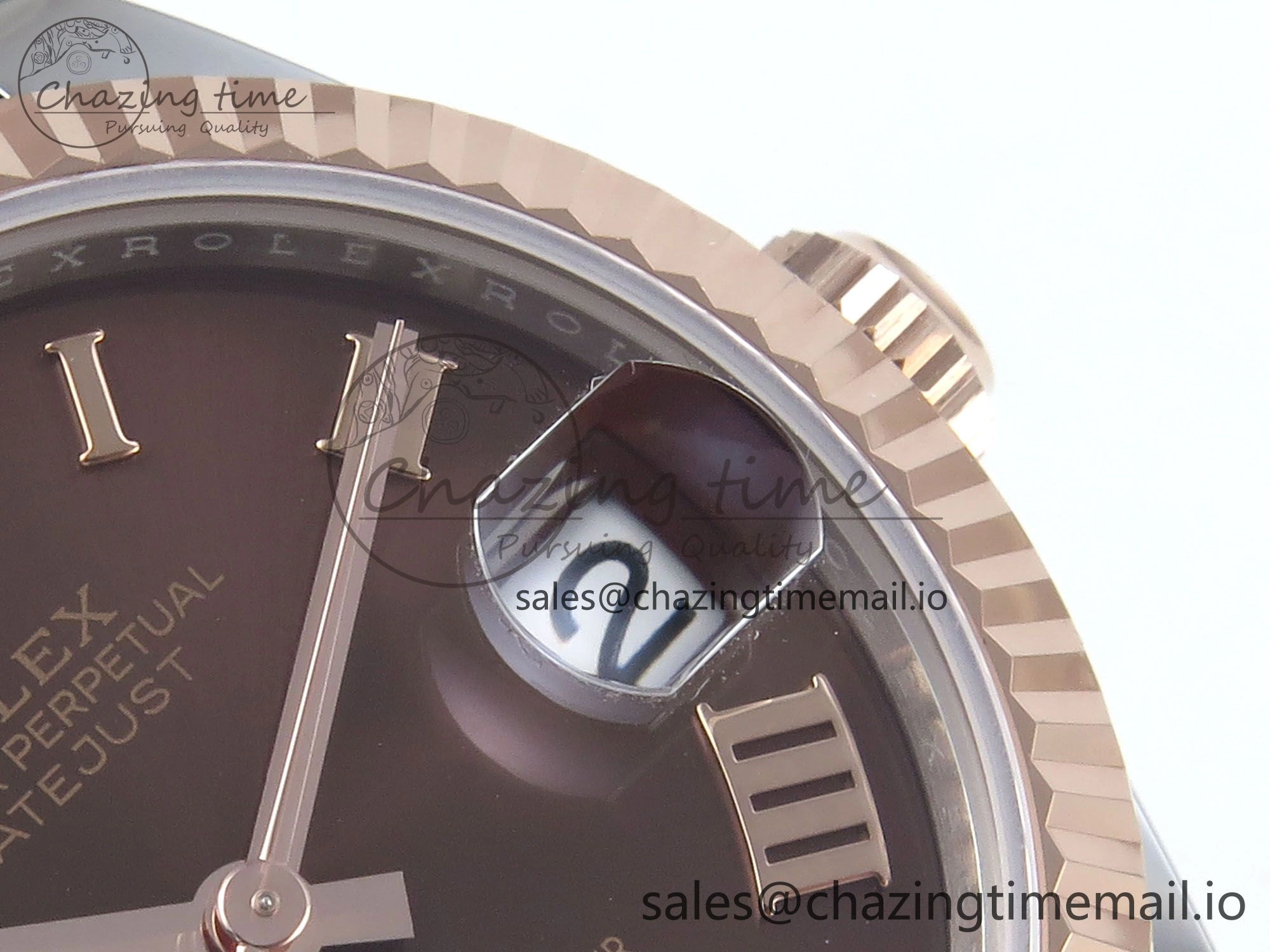 DateJust 31 278271 ARF 1:1 Best Edition 904L Steel Brown Roman Diamonds Dial on SS RG Jubilee Bracelet ETA 2688