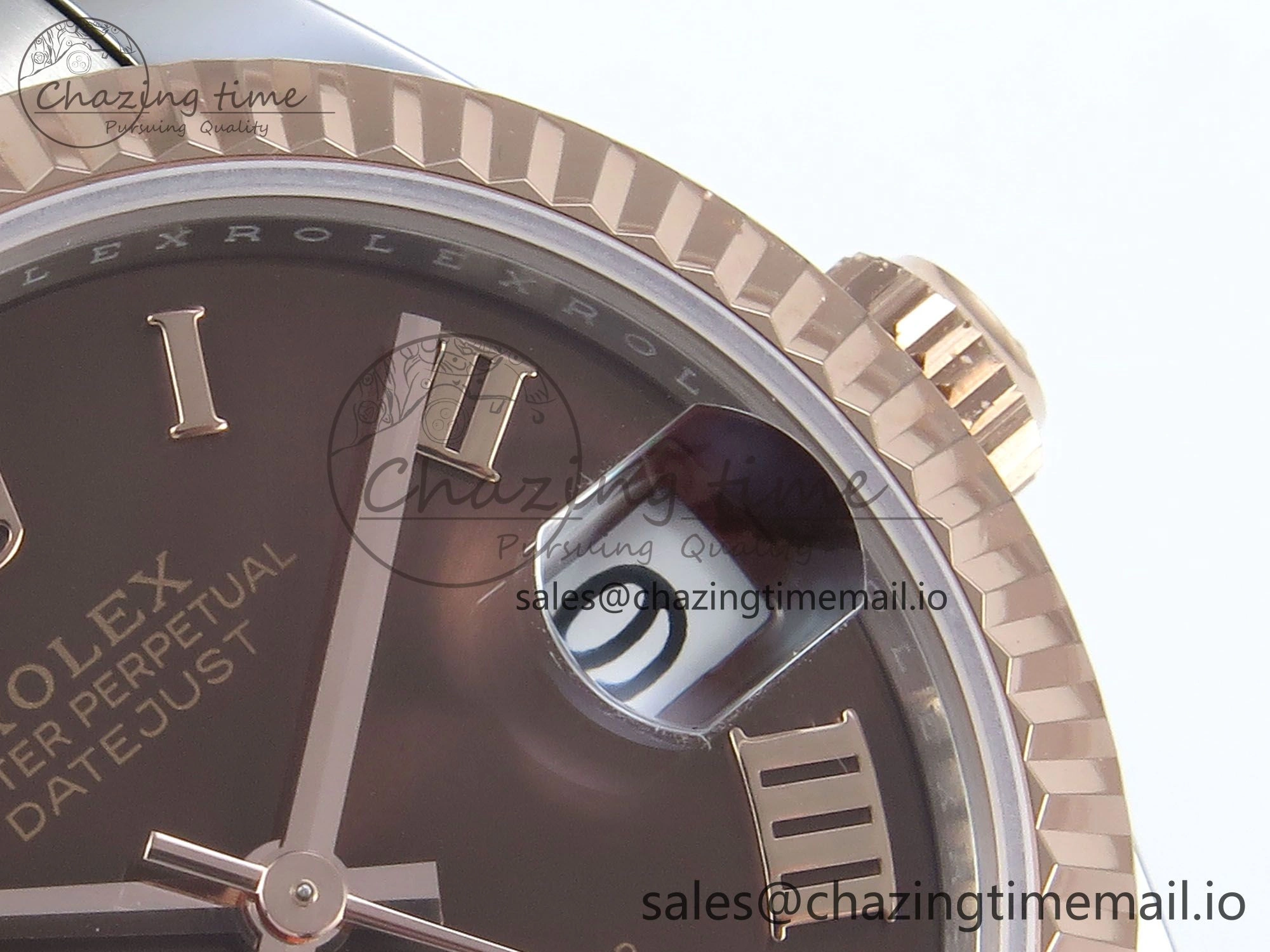 DateJust 31 278271 ARF 1:1 Best Edition 904L Steel Brown Roman Diamonds Dial on SS RG Oyster Bracelet ETA 2688