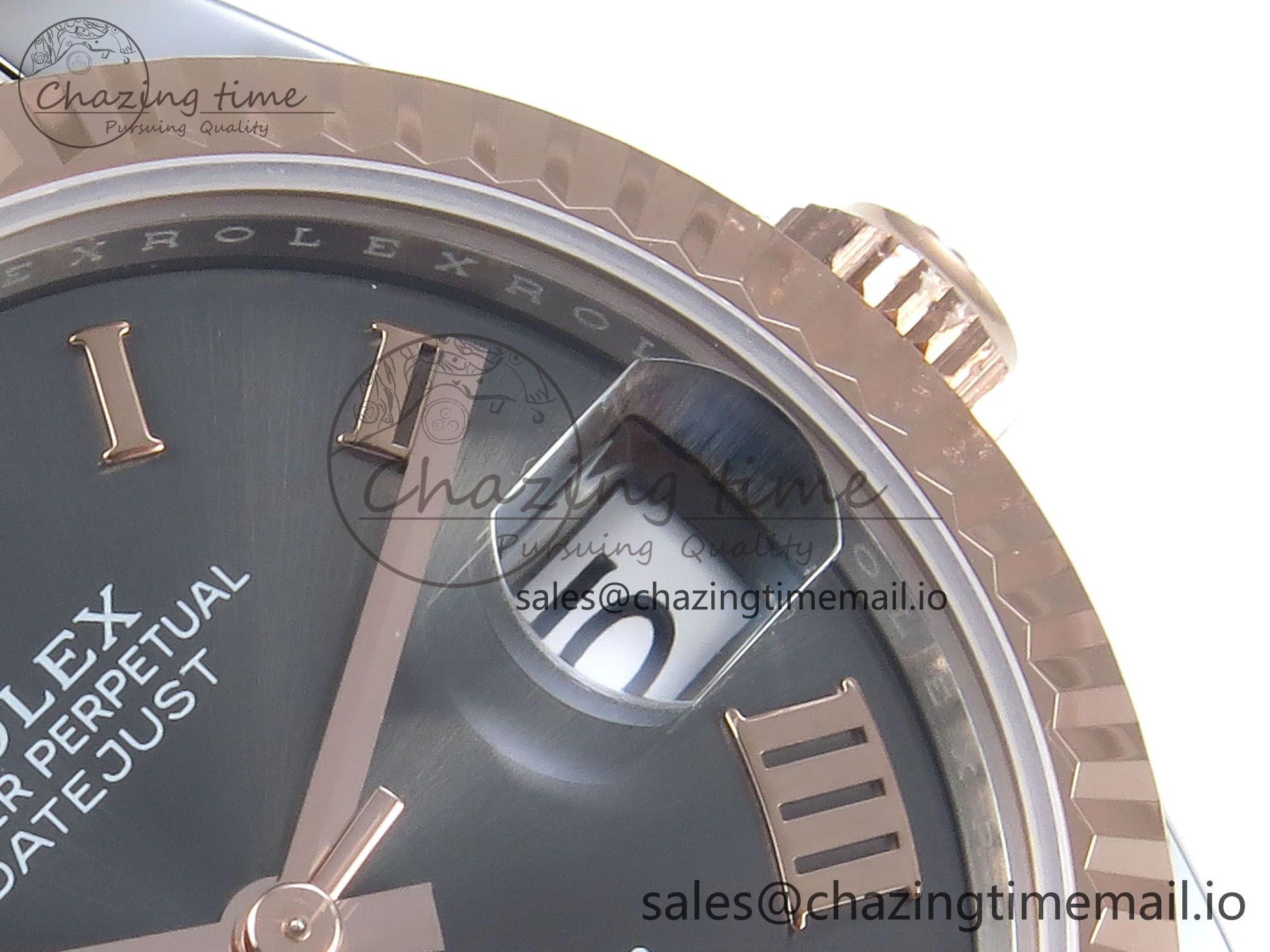 DateJust 31 278271 ARF 1:1 Best Edition 904L Steel Gray Roman Diamonds Dial on SS RG Oyster Bracelet ETA 2688