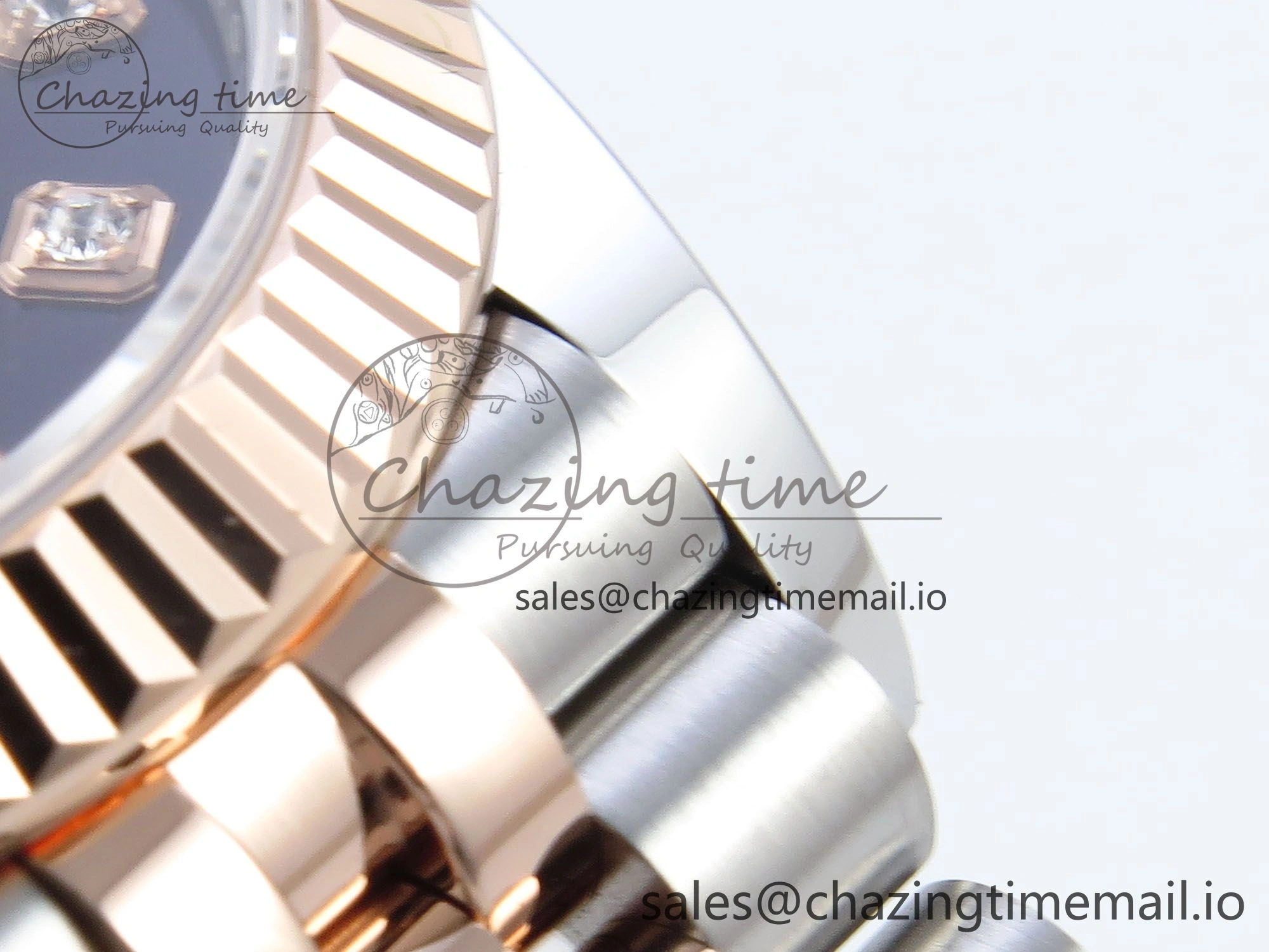 DateJust 31 278271 ARF 1:1 Best Edition 904L Steel Purple Diamonds Dial on SS RG Jubilee Bracelet ETA 2688