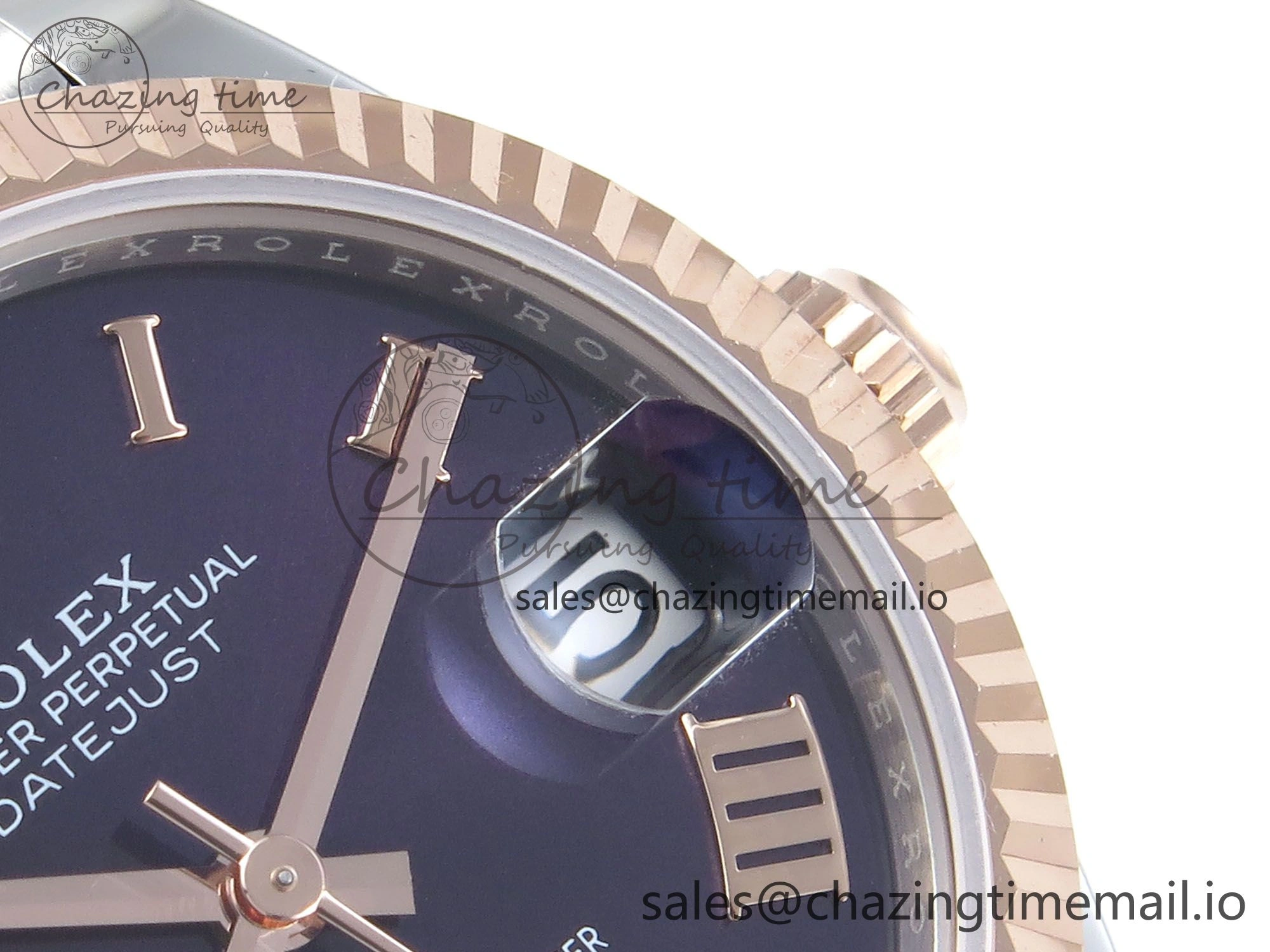 DateJust 31 278271 ARF 1:1 Best Edition 904L Steel Purple Roman Diamonds Dial on SS RG Jubilee Bracelet ETA 2688