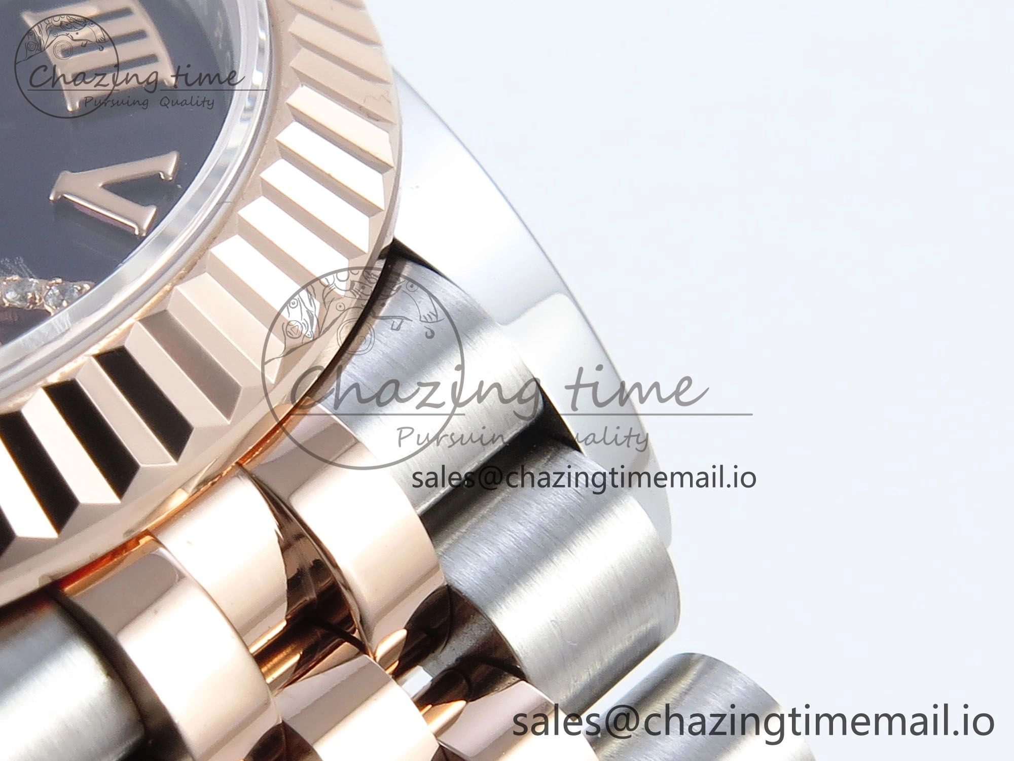 DateJust 31 278271 ARF 1:1 Best Edition 904L Steel Purple Roman Diamonds Dial on SS RG Jubilee Bracelet ETA 2688