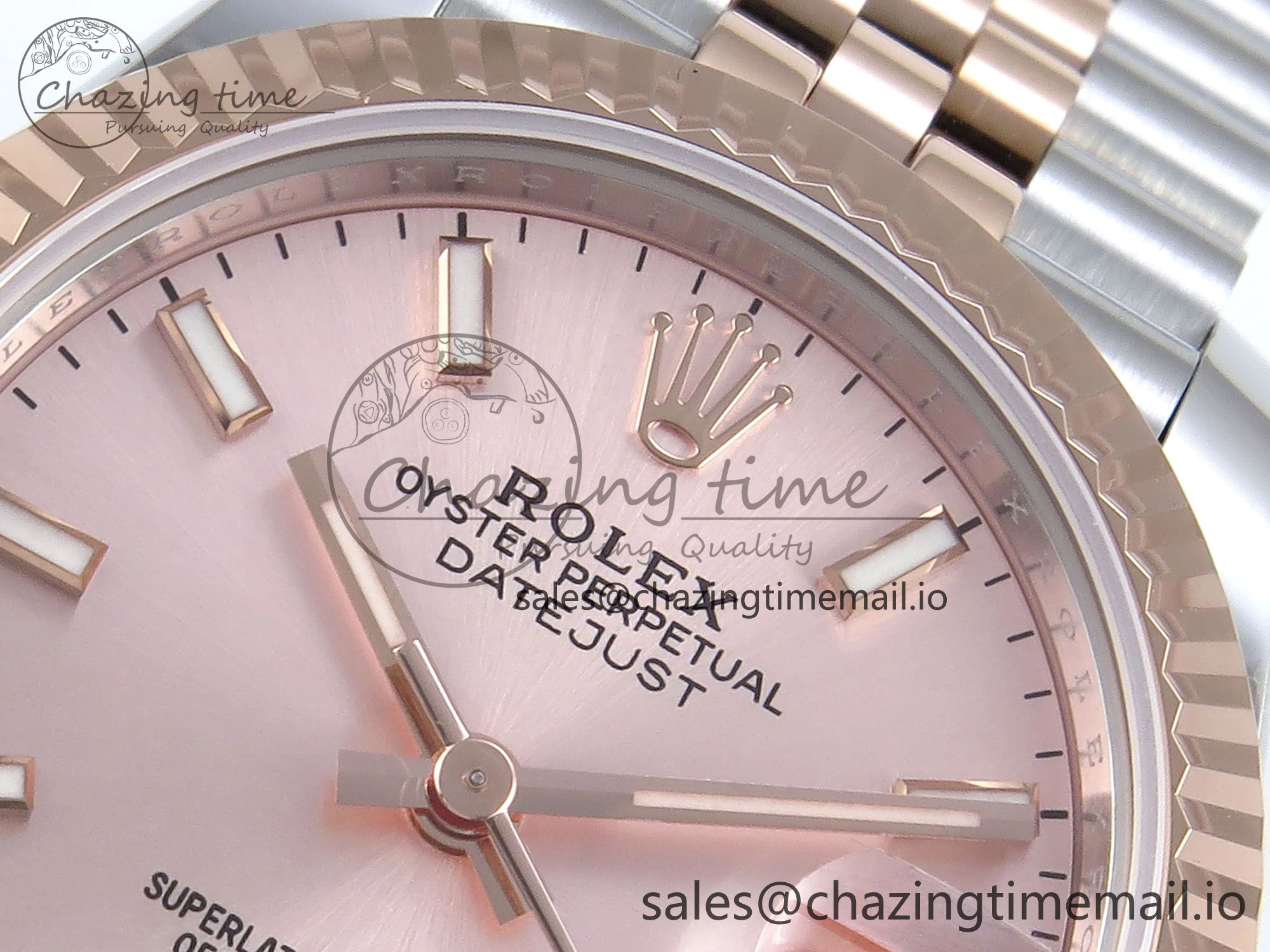 DateJust 31 278271 ARF 1:1 Best Edition 904L Steel RG Dial Stick Marker on SS RG Jubilee Bracelet ETA 2688