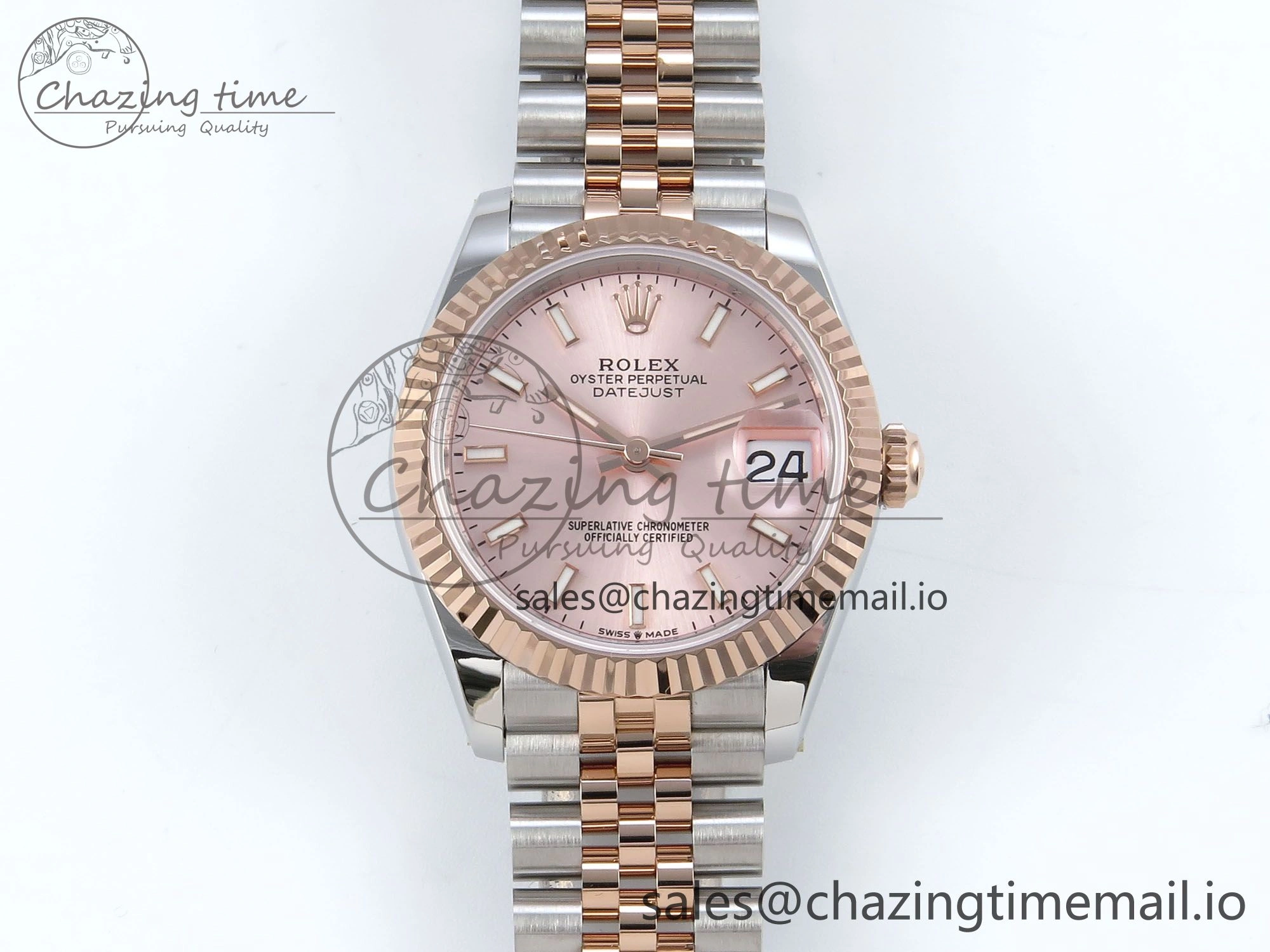 DateJust 31 278271 ARF 1:1 Best Edition 904L Steel RG Dial Stick Marker on SS RG Jubilee Bracelet ETA 2688