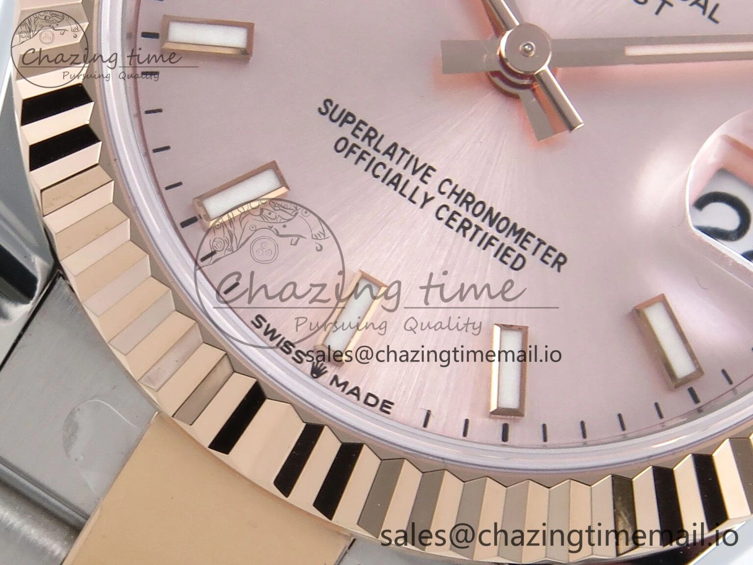 DateJust 31 278271 ARF 1:1 Best Edition 904L Steel RG Dial Stick Marker on SS RG Oyster Bracelet ETA 2688